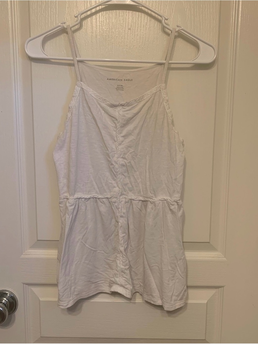 American Eagle Outfitters White Spaghetti Strap Tank Top